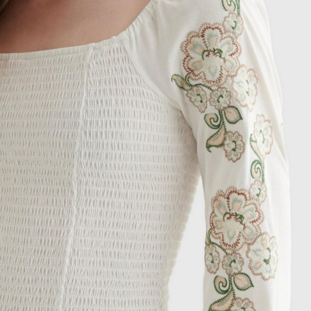 ๐ NWOT Lucky Brand Boho Embroidered Blouse ๐ - Picture 3 of 12